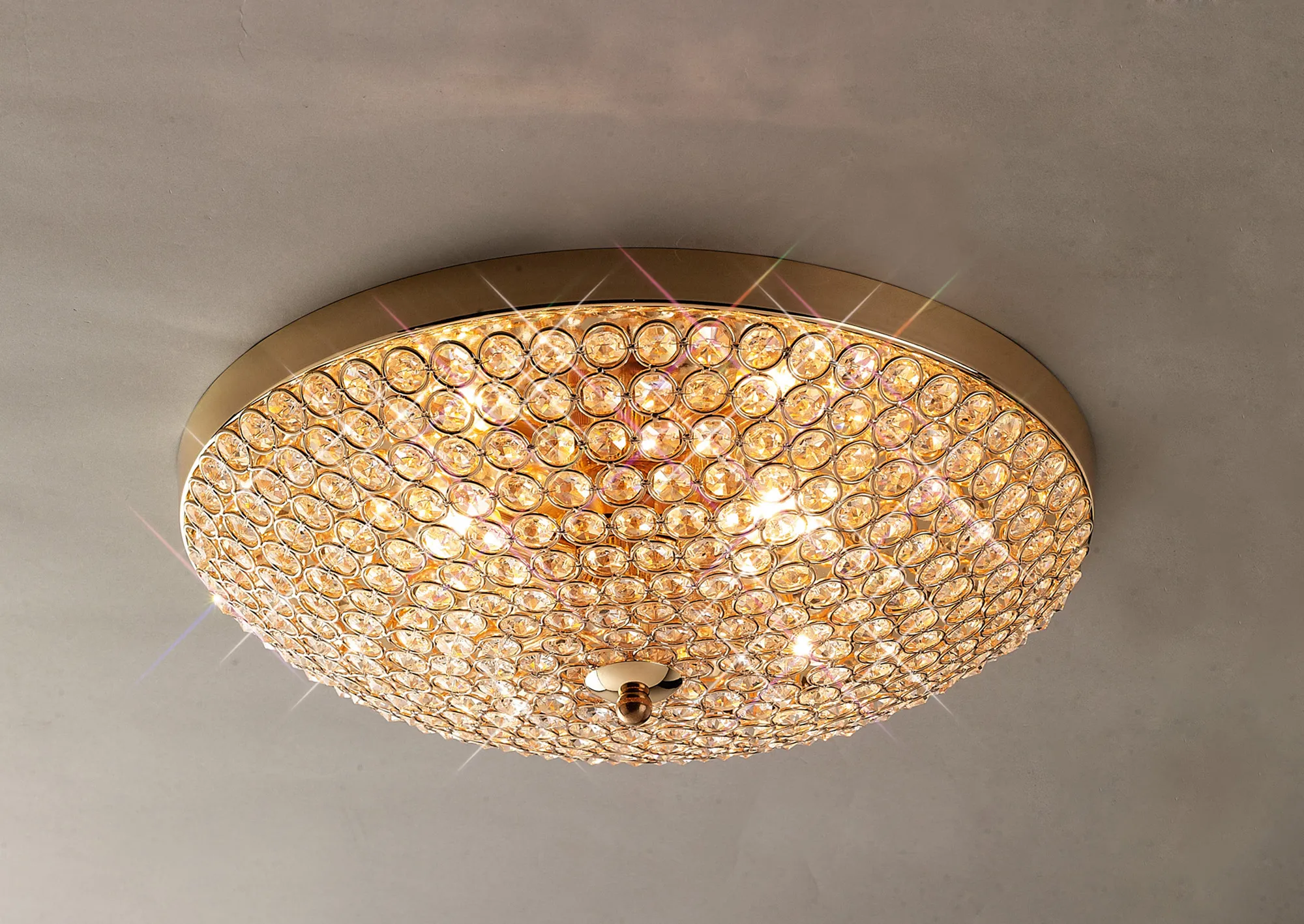 Ava Crystal  Flush Ceiling 4 Light French Gold